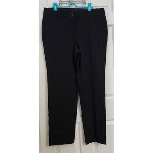 NWT Lane Bryant Pants Woman's Size 16 Black Trouser Straight Wide Stretch  E37